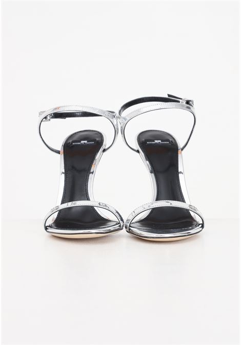 Silver women's sandals in metallic leather ELISABETTA FRANCHI | SA34L42E2900